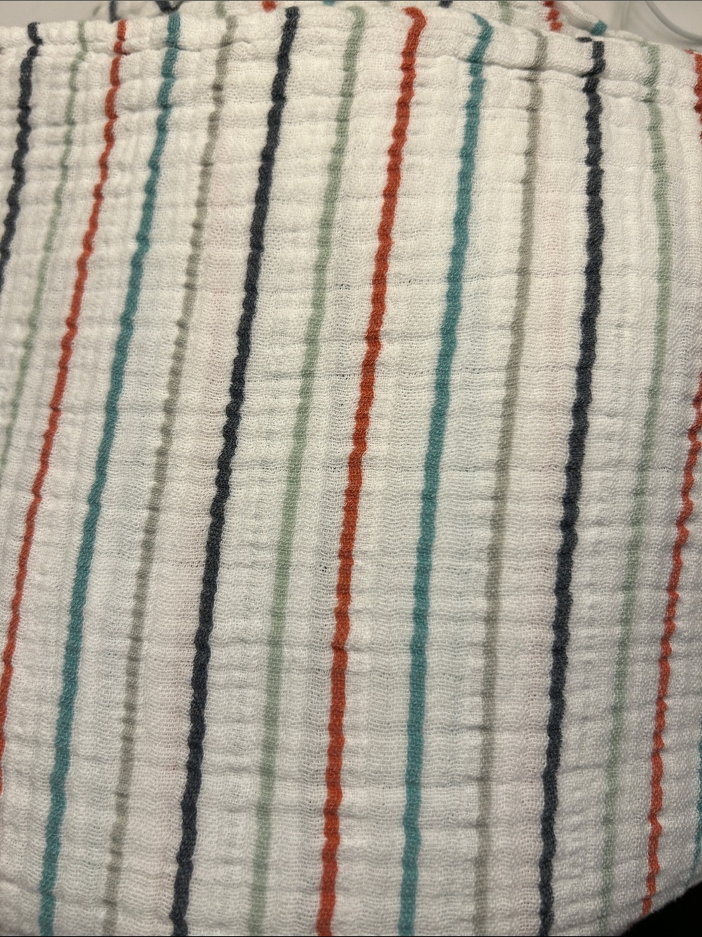 aden + anais White and Green Striped Muslin Swaddle Set - Picture 3 of 4